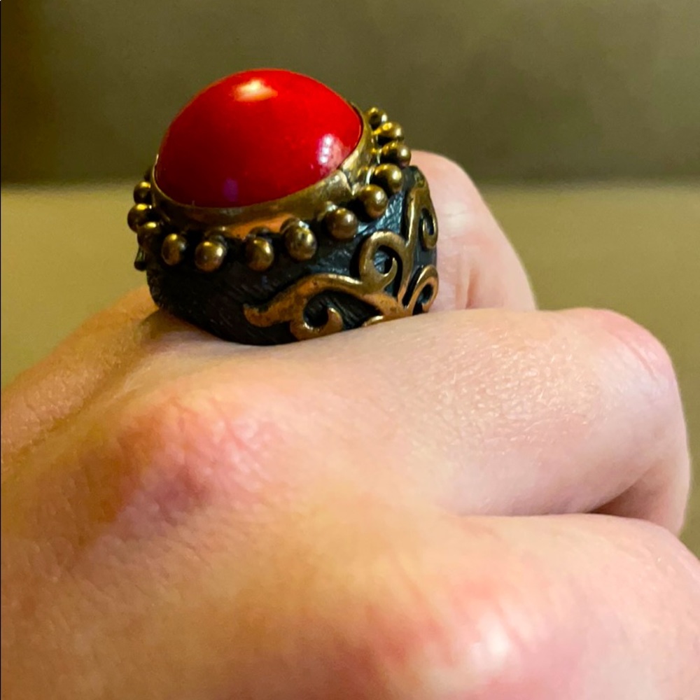 Knockout Red Statement Ring - Picture 3 of 8